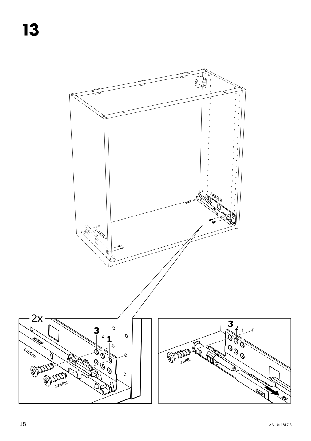 Assembly instructions for IKEA Maximera drawer medium white | Page 18 - IKEA SEKTION wall cabinet with 2 drawers 291.594.76