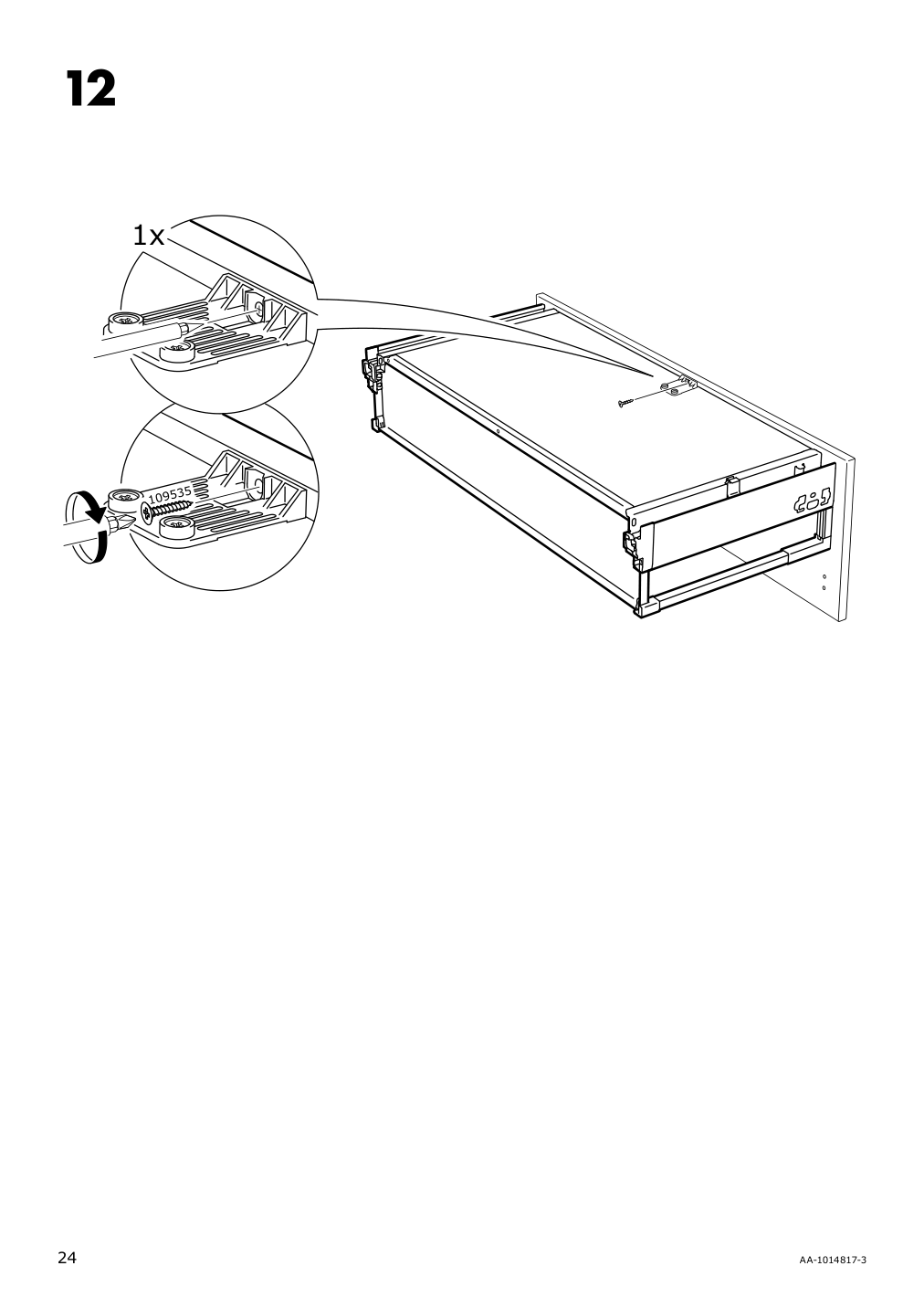 Assembly instructions for IKEA Maximera drawer medium white | Page 24 - IKEA SEKTION / MAXIMERA base cab f cktp/int extractor w drw 594.904.31