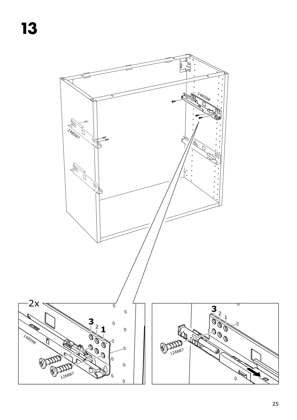 Assembly instructions for IKEA Maximera drawer medium white | Page 25 - IKEA SEKTION / MAXIMERA base cab f cktp/int extractor w drw 594.903.70