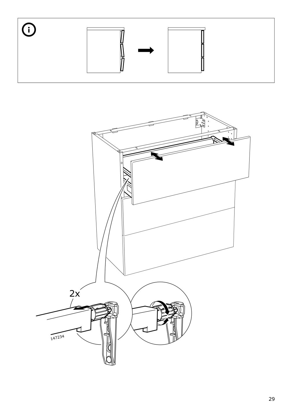 Assembly instructions for IKEA Maximera drawer medium white | Page 29 - IKEA SEKTION / MAXIMERA base cabinet with 3 drawers 093.220.15