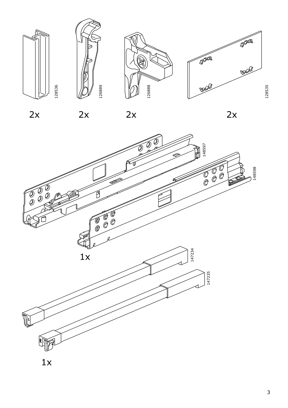 Assembly instructions for IKEA Maximera drawer medium white | Page 3 - IKEA SEKTION / MAXIMERA base cab f cktp/int extractor w drw 594.904.31