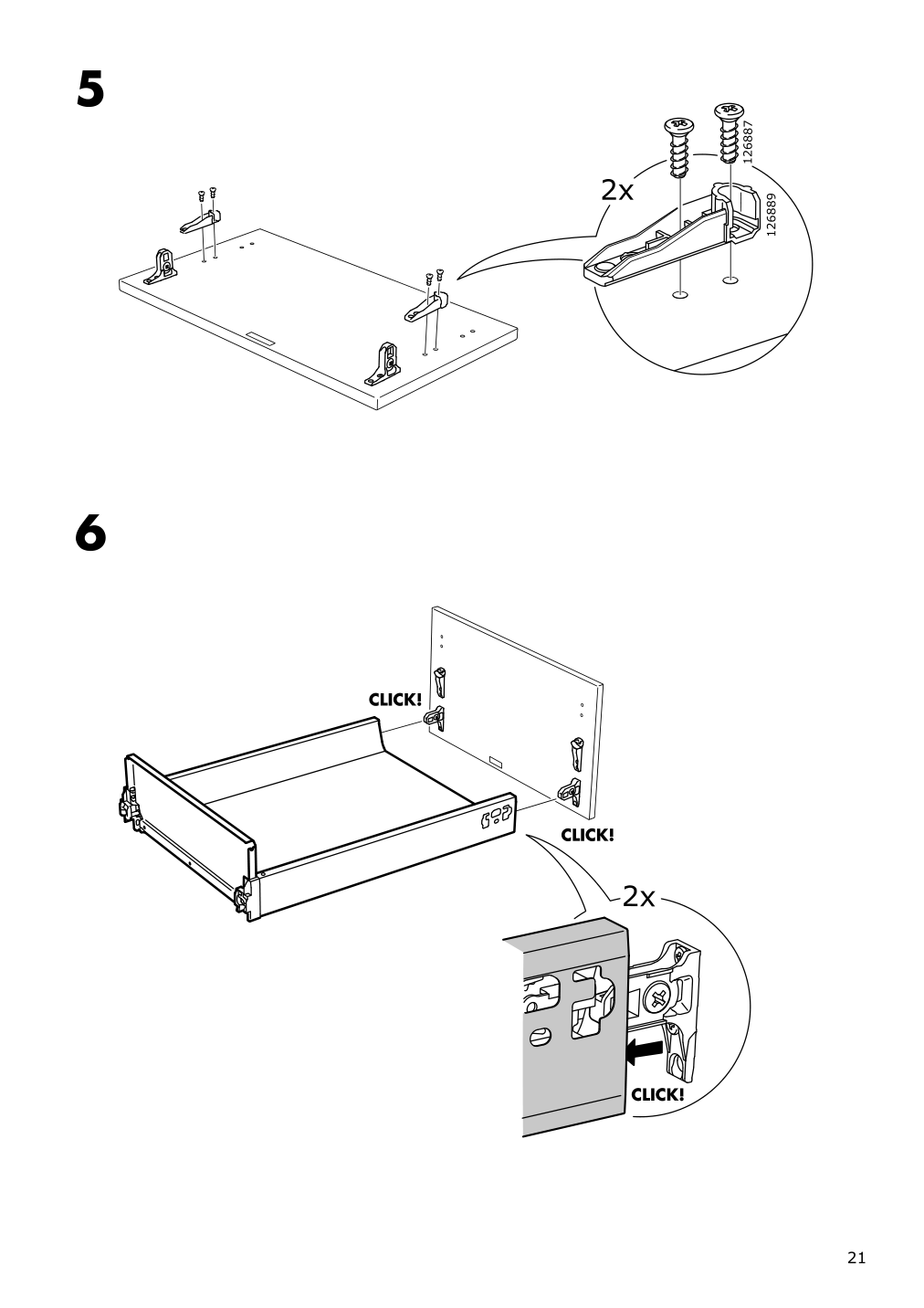 Assembly instructions for IKEA Maximera drawer medium white | Page 21 - IKEA SEKTION / MAXIMERA base cabinet with 3 drawers 193.187.20