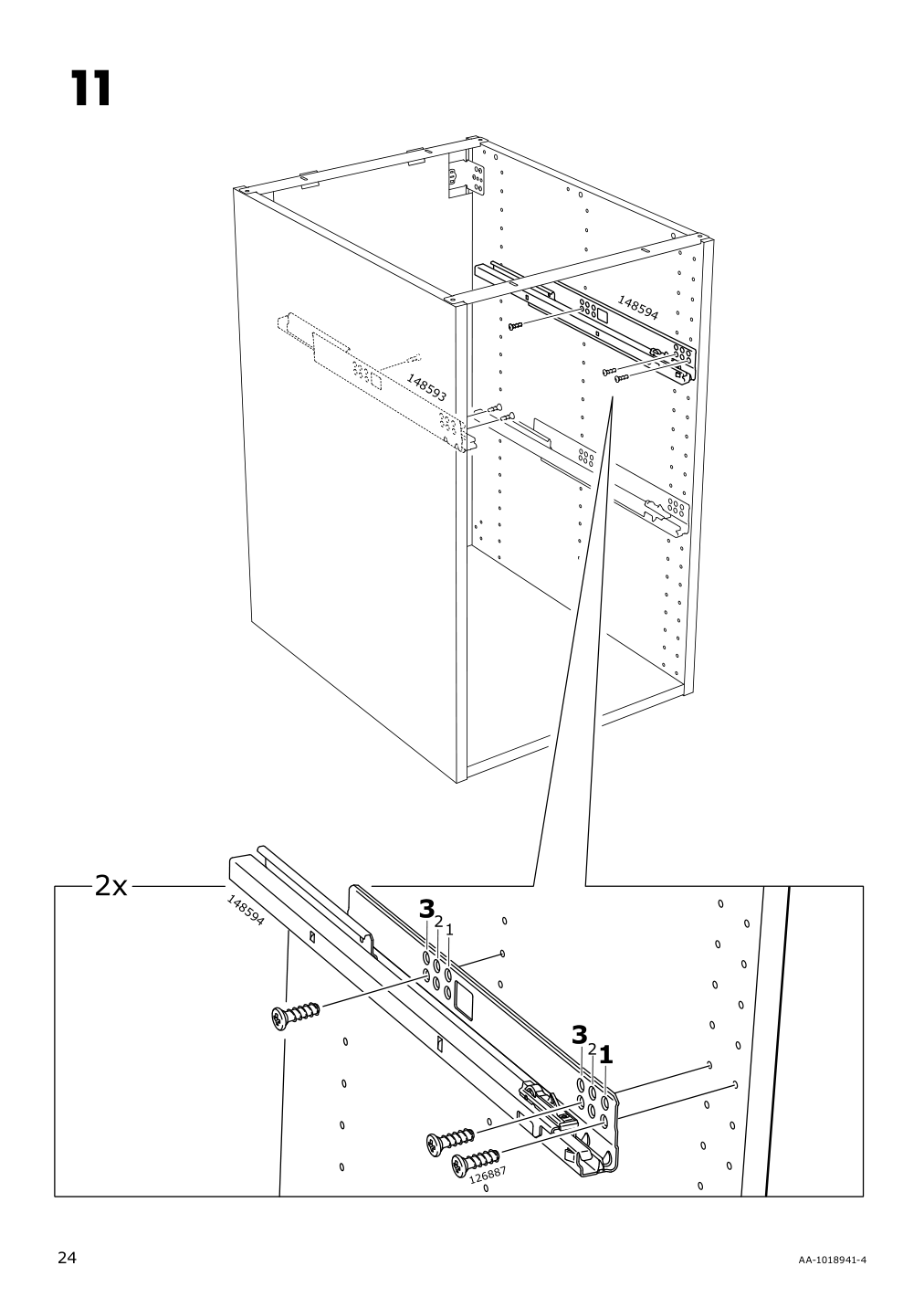 Assembly instructions for IKEA Maximera drawer medium white | Page 24 - IKEA SEKTION base cabinet/p-out storage/drawer 391.591.07