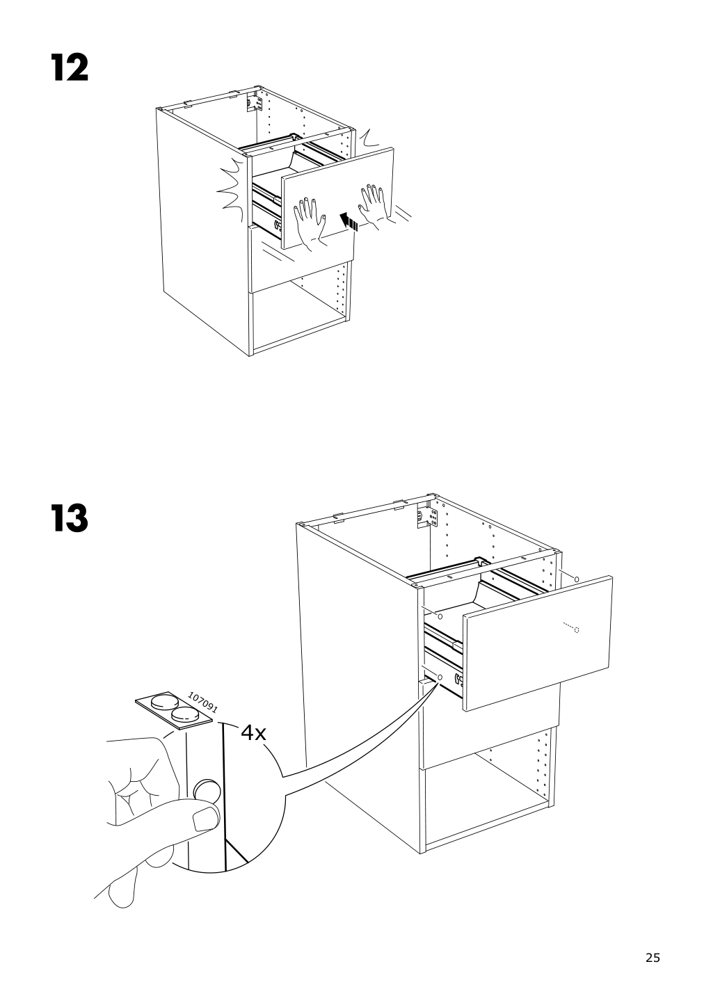 Assembly instructions for IKEA Maximera drawer medium white | Page 25 - IKEA SEKTION / MAXIMERA base cabinet with drawer/door 694.652.28