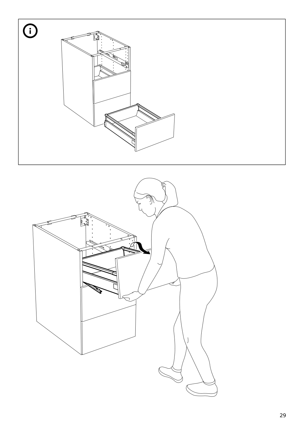 Assembly instructions for IKEA Maximera drawer medium white | Page 29 - IKEA SEKTION / MAXIMERA base cabinet with drawer/door 494.551.69