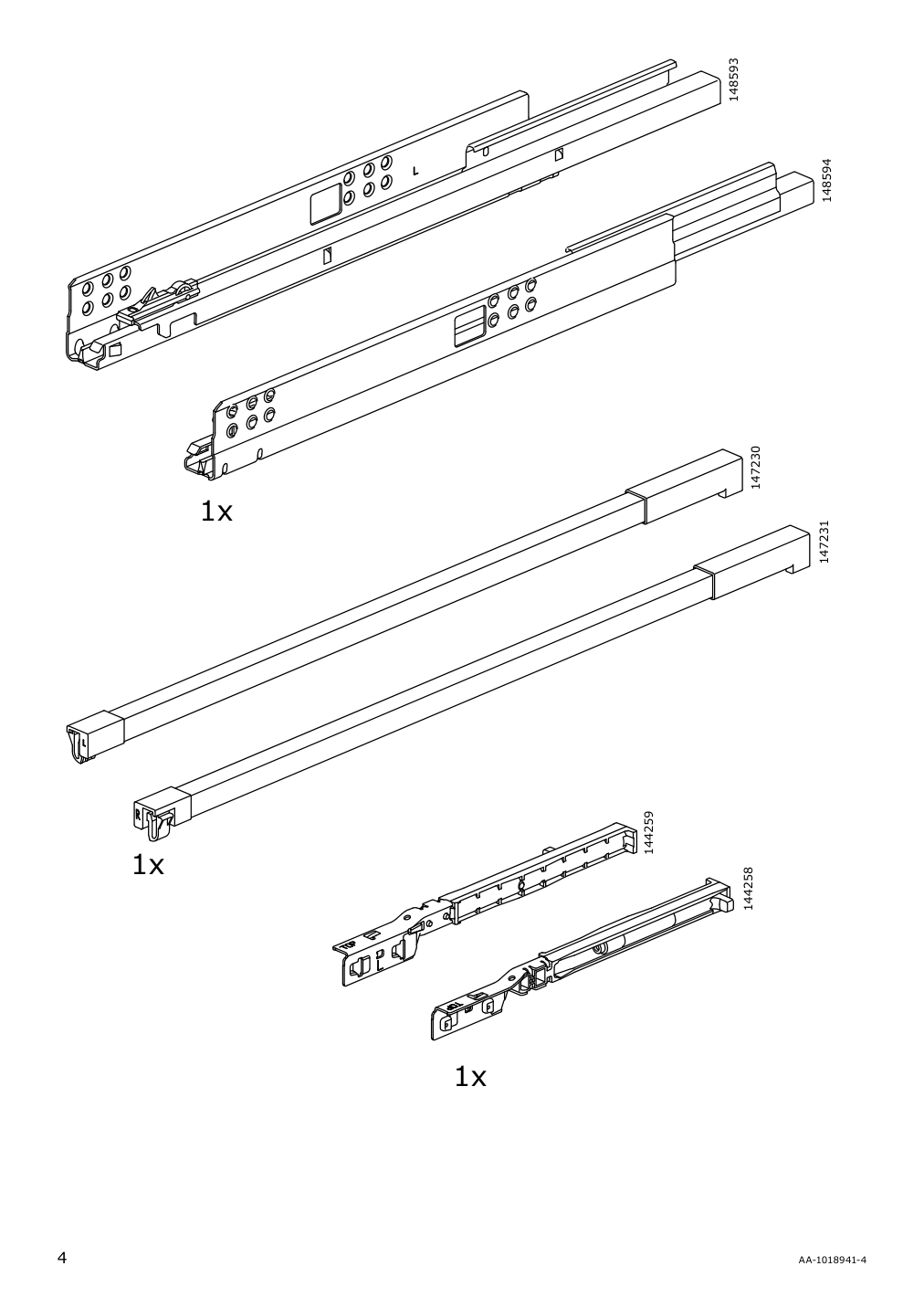 Assembly instructions for IKEA Maximera drawer medium white | Page 4 - IKEA SEKTION / MAXIMERA hc w p-o func 1dr/4drw 594.697.74