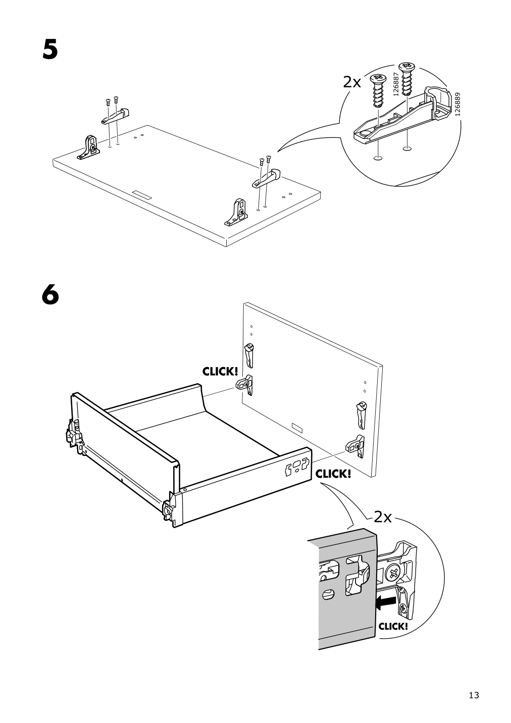 Assembly instructions for IKEA Maximera drawer medium white | Page 13 - IKEA SEKTION / MAXIMERA high cab w door/2 fronts/4 drawers 993.555.58