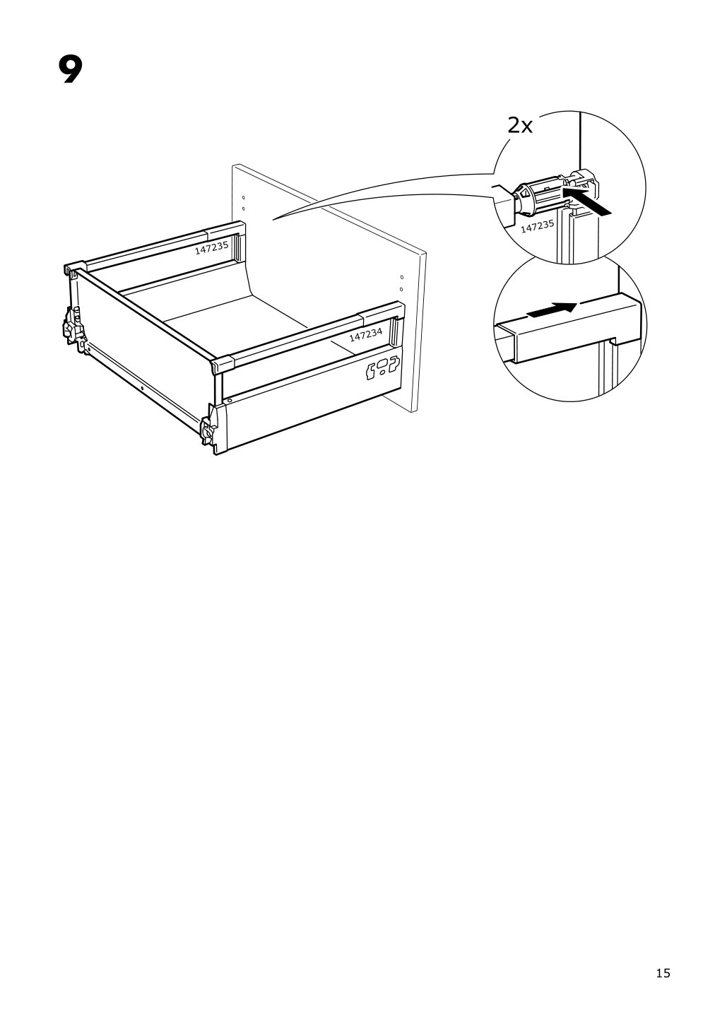 Assembly instructions for IKEA Maximera drawer medium white | Page 15 - IKEA SEKTION / MAXIMERA high cb w 2 glass drs/3 drawers 294.555.99