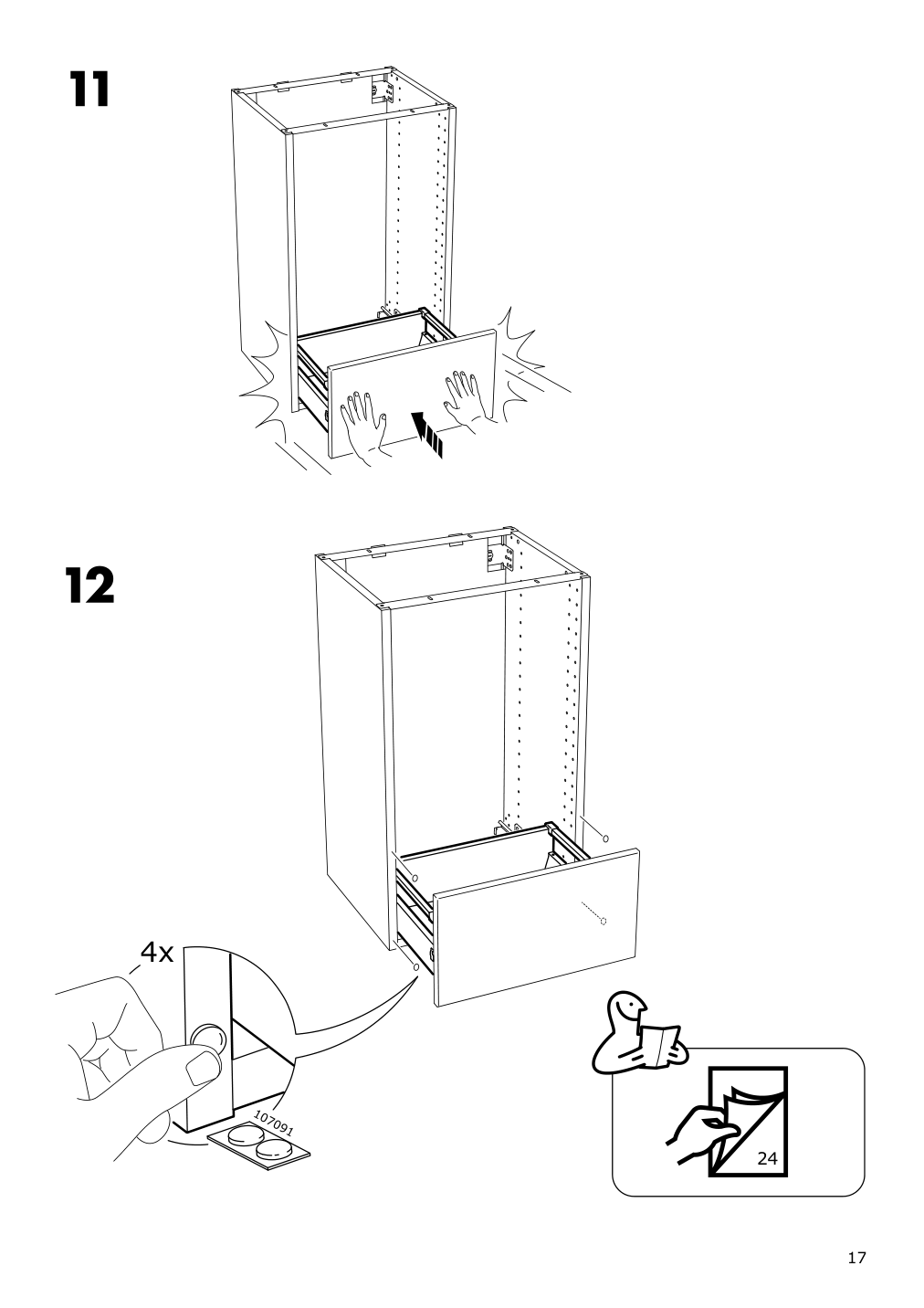 Assembly instructions for IKEA Maximera drawer medium white | Page 17 - IKEA SEKTION base cabinet with 2 drawers 291.591.36