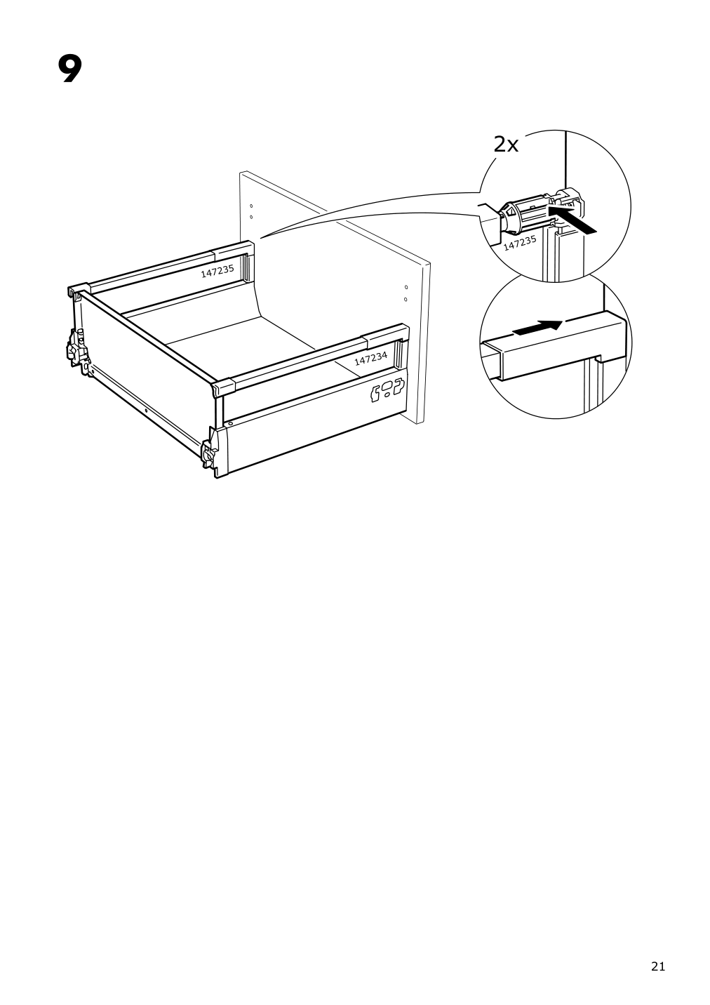 Assembly instructions for IKEA Maximera drawer medium white | Page 21 - IKEA SEKTION base cabinet with 2 drawers 091.591.37