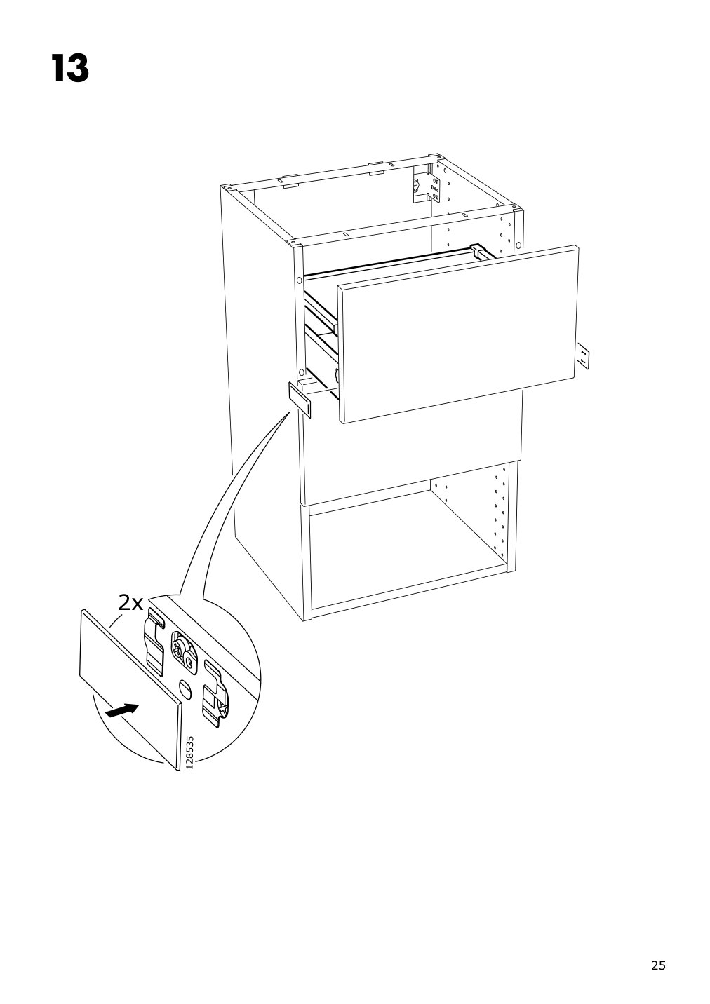 Assembly instructions for IKEA Maximera drawer medium white | Page 25 - IKEA SEKTION / MAXIMERA high cb w 2 doors/shelves/5 drawers 394.676.91