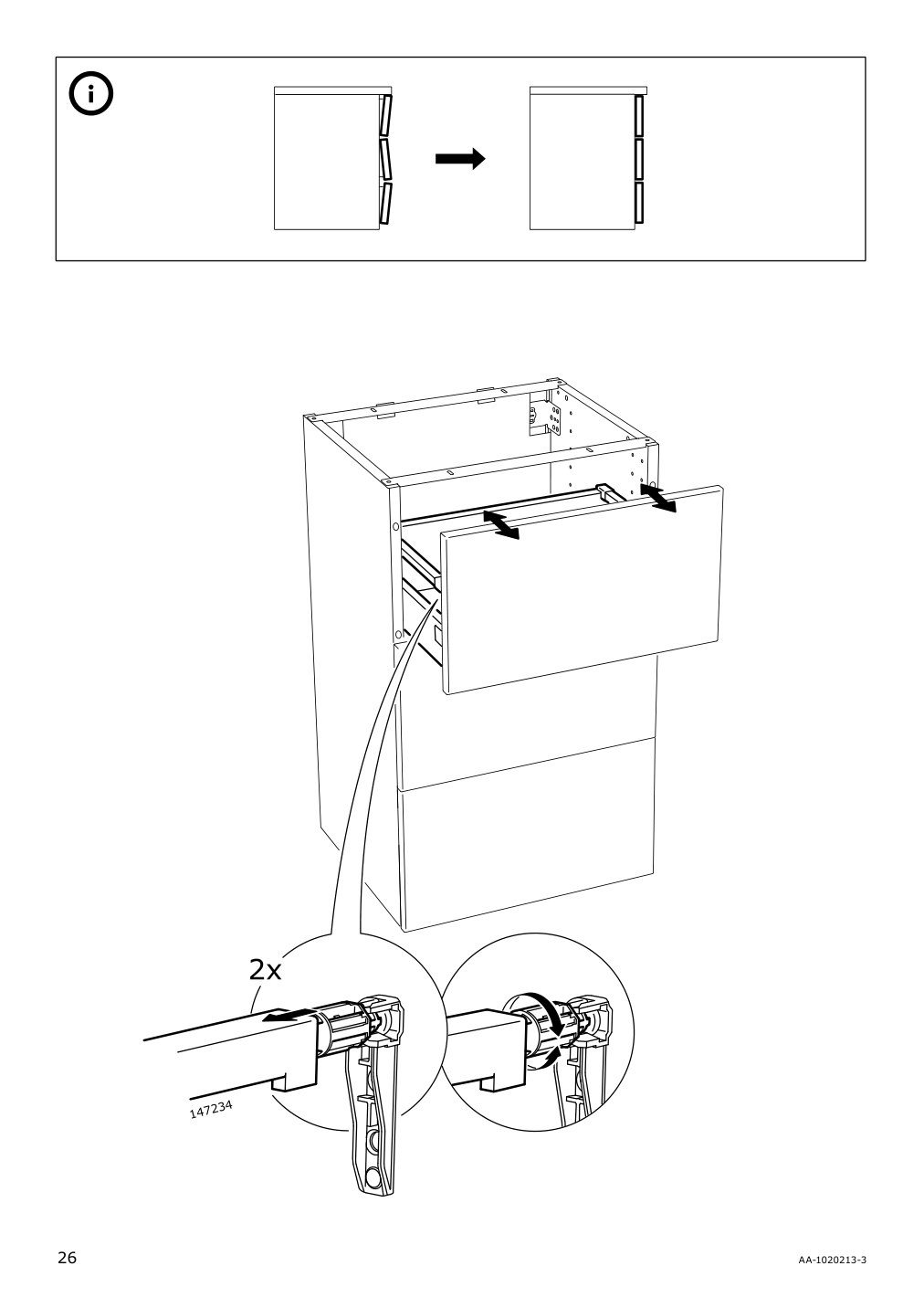 Assembly instructions for IKEA Maximera drawer medium white | Page 26 - IKEA SEKTION base cabinet with 2 drawers 291.591.36