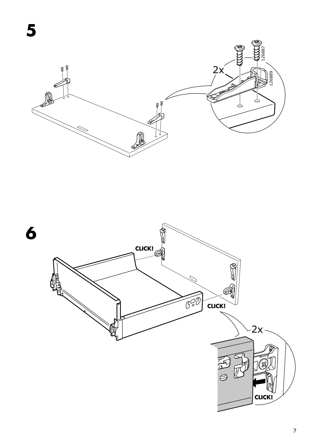 Assembly instructions for IKEA Maximera drawer medium white | Page 7 - IKEA SEKTION / MAXIMERA high cb w 2 glass drs/3 drawers 294.555.99