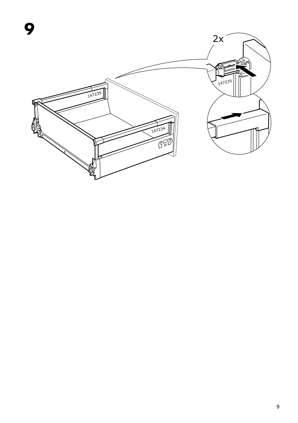 Assembly instructions for IKEA Maximera drawer medium white | Page 9 - IKEA SEKTION wall cabinet with 2 drawers 991.594.73