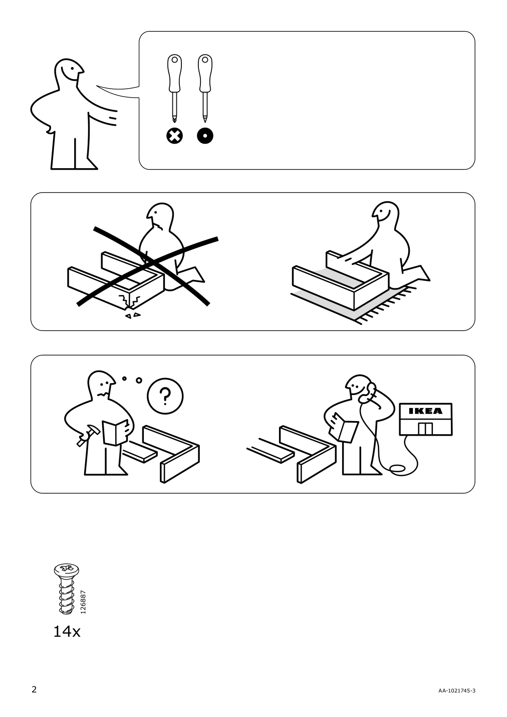 Assembly instructions for IKEA Maximera drawer medium white | Page 2 - IKEA SEKTION / MAXIMERA base cabinet with 1 door/3 drawers 393.394.01