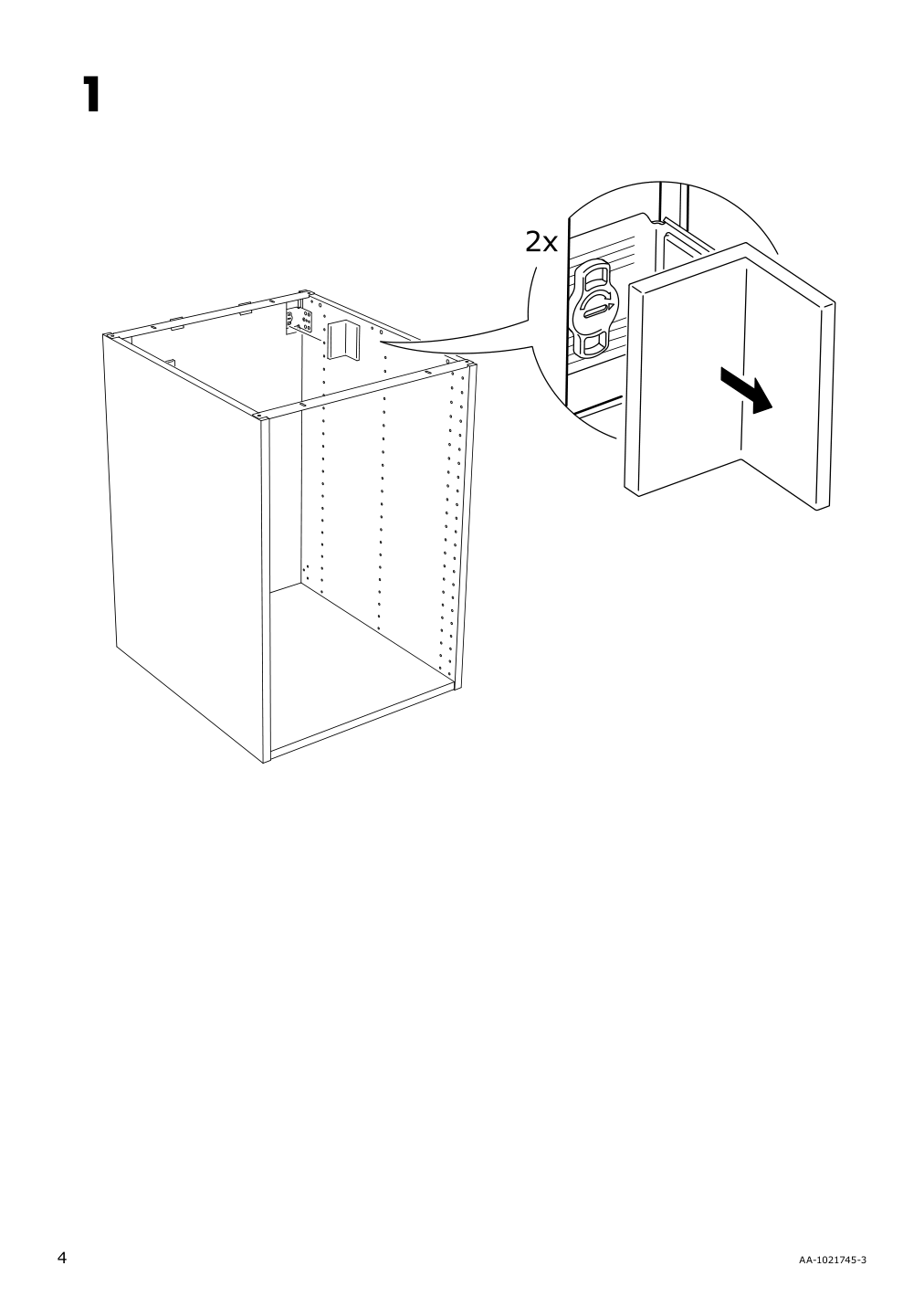 Assembly instructions for IKEA Maximera drawer medium white | Page 4 - IKEA SEKTION / MAXIMERA base cabinet with 1 door/3 drawers 393.394.01