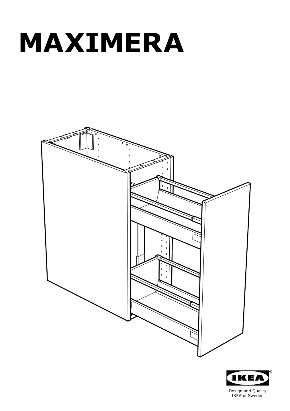 Assembly instructions for IKEA Maximera pull out interior fittings | Page 1 - IKEA SEKTION base cabinet with pull-out storage 291.796.29