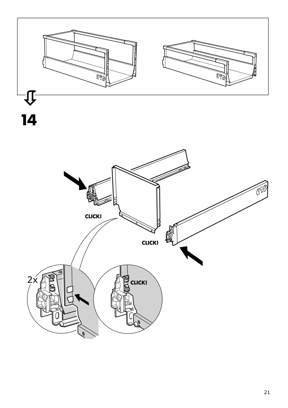 Assembly instructions for IKEA Maximera pull out interior fittings | Page 21 - IKEA SEKTION base cabinet with pull-out storage 291.796.29