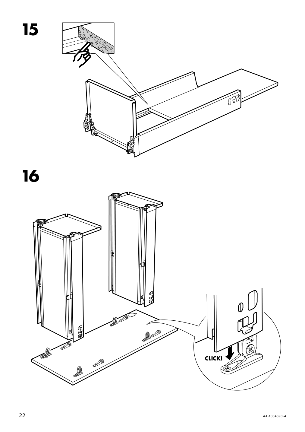 Assembly instructions for IKEA Maximera pull out interior fittings | Page 22 - IKEA SEKTION base cabinet with pull-out storage 291.796.29