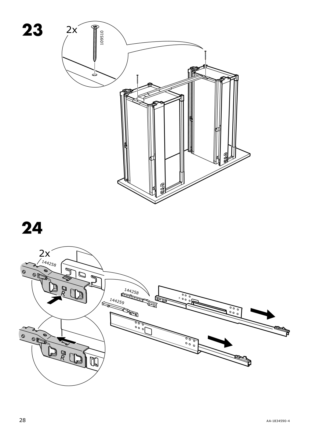 Assembly instructions for IKEA Maximera pull out interior fittings | Page 28 - IKEA SEKTION base cabinet with pull-out storage 793.219.65