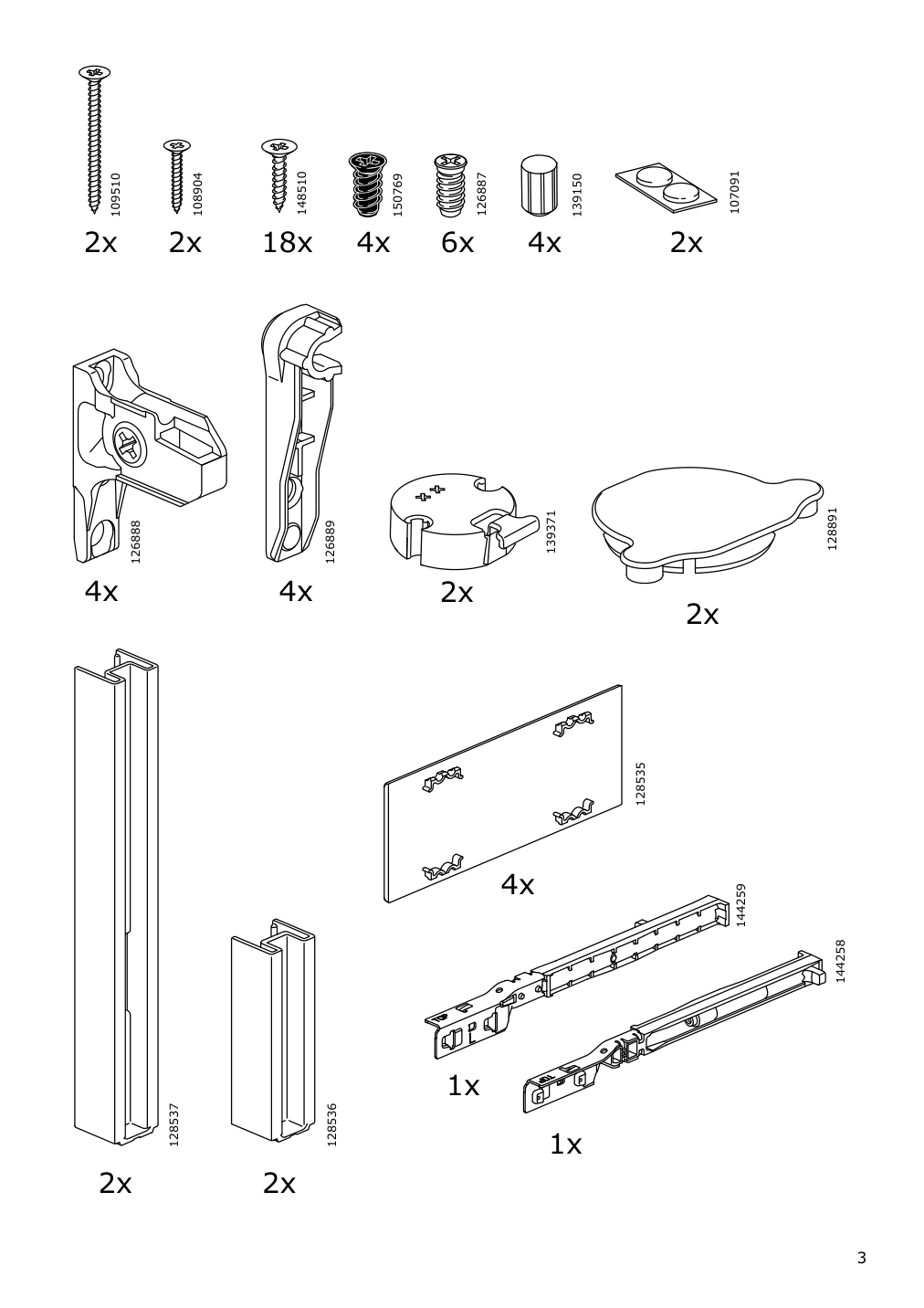 Assembly instructions for IKEA Maximera pull out interior fittings | Page 3 - IKEA SEKTION base cabinet with pull-out storage 291.796.29