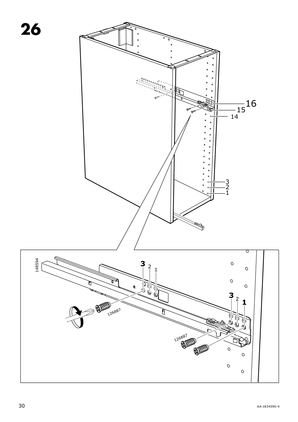 Assembly instructions for IKEA Maximera pull out interior fittings | Page 30 - IKEA SEKTION base cabinet with pull-out storage 291.796.29