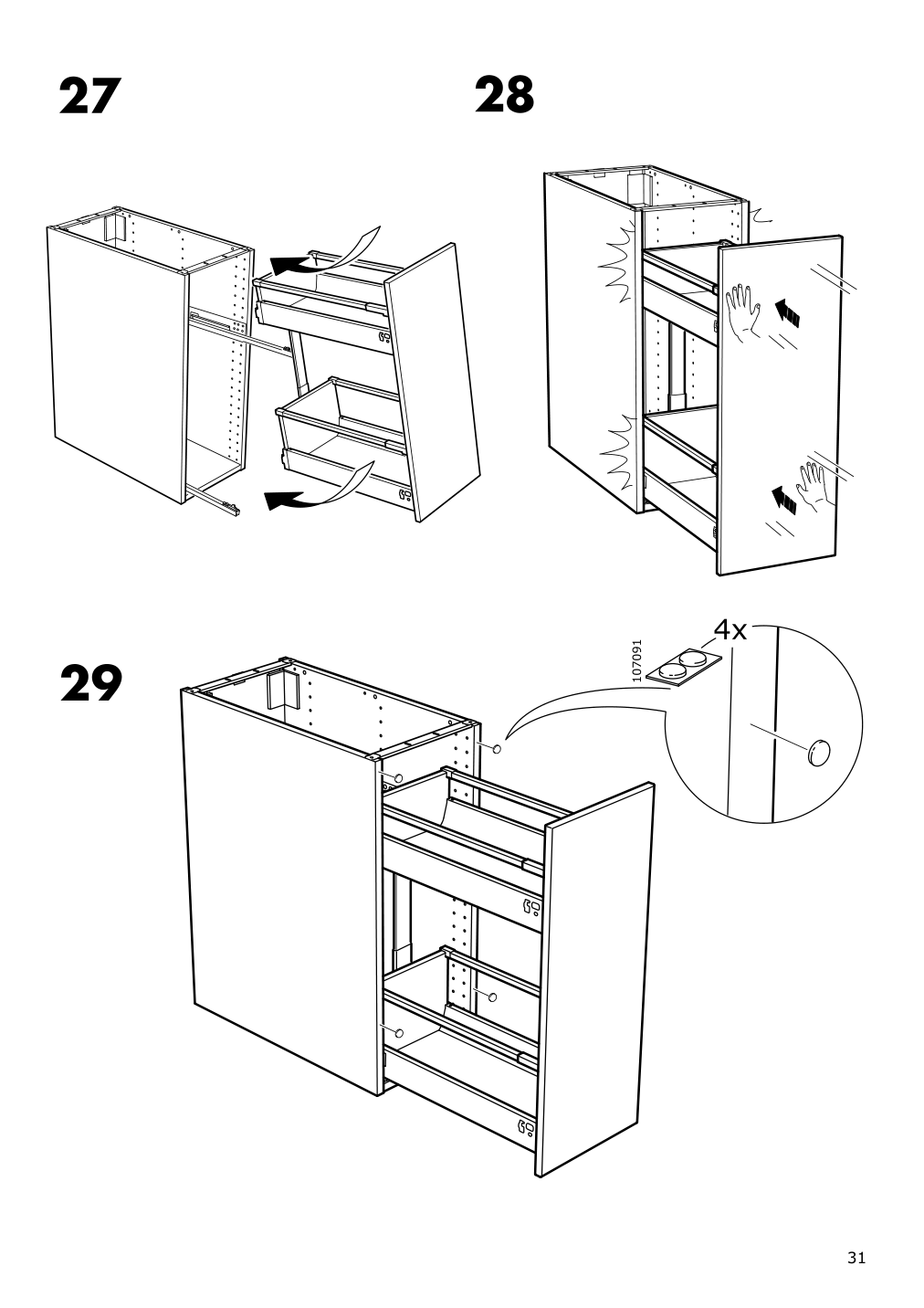 Assembly instructions for IKEA Maximera pull out interior fittings | Page 31 - IKEA SEKTION base cabinet with pull-out storage 793.219.65