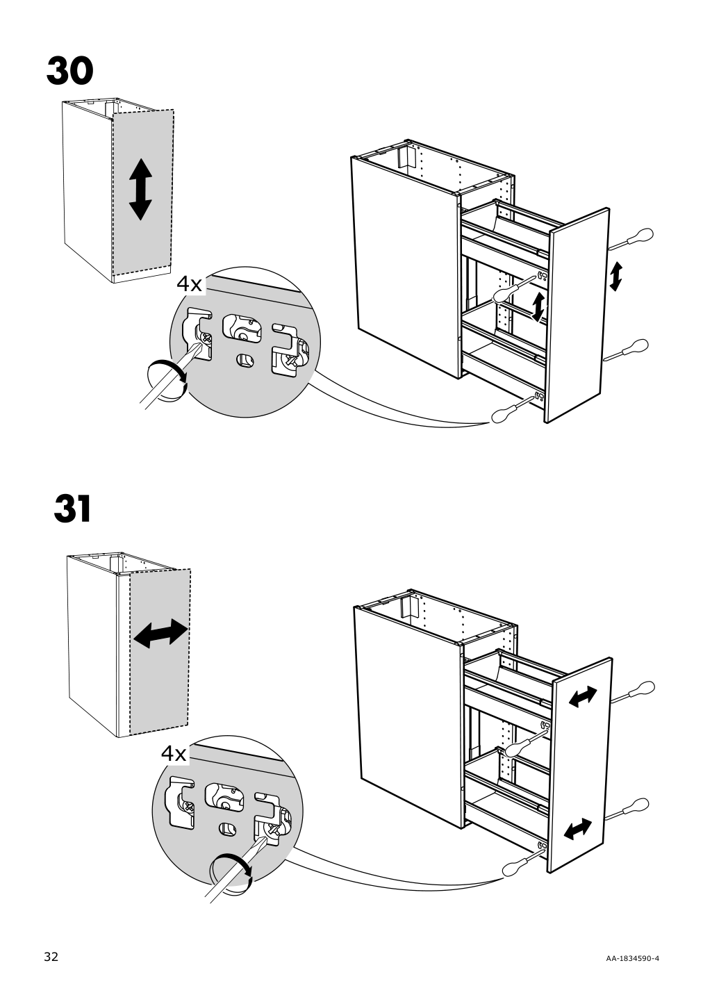 Assembly instructions for IKEA Maximera pull out interior fittings | Page 32 - IKEA SEKTION base cabinet with pull-out storage 291.796.29