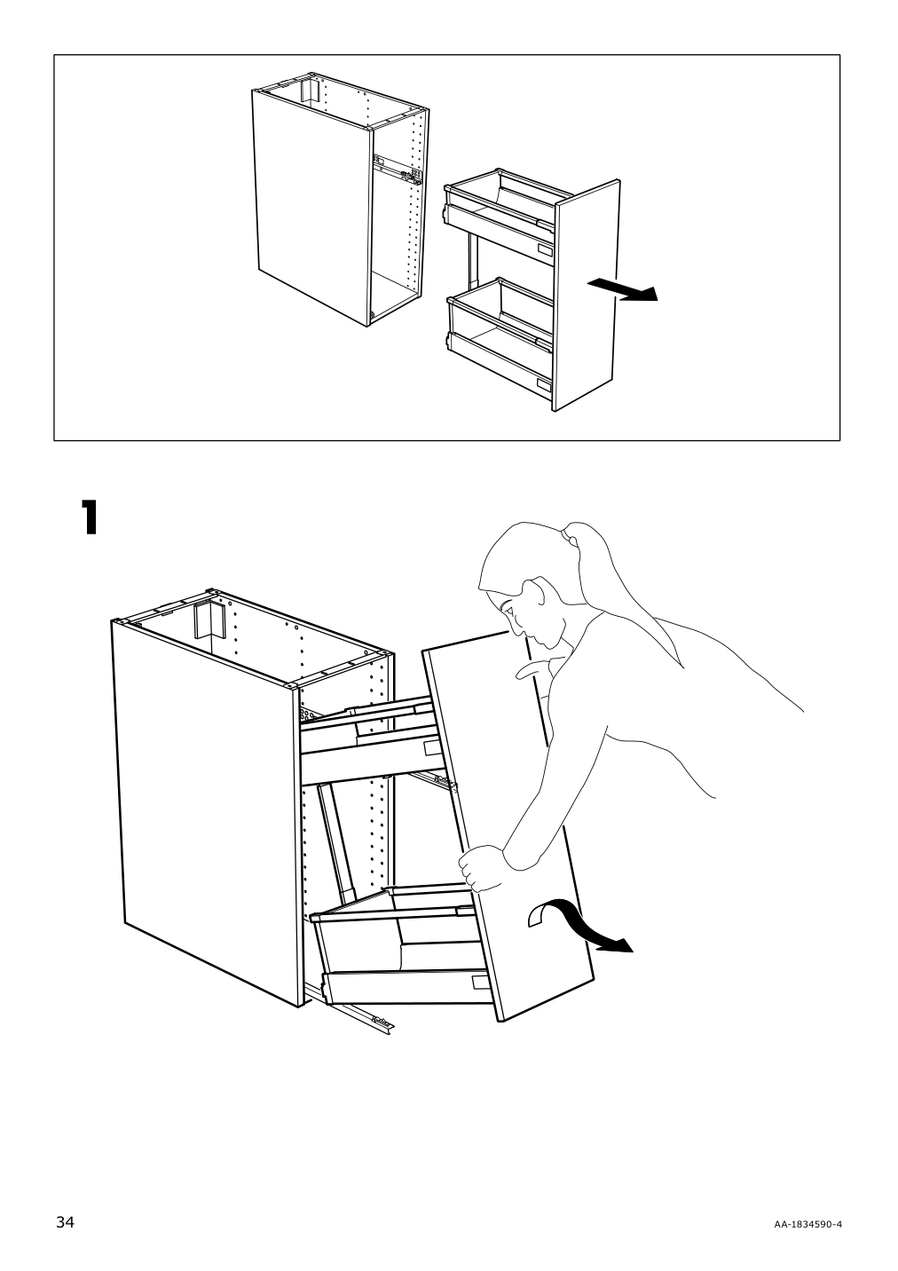 Assembly instructions for IKEA Maximera pull out interior fittings | Page 34 - IKEA SEKTION base cabinet with pull-out storage 793.219.65