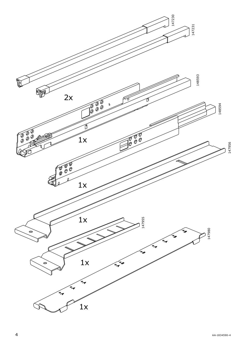 Assembly instructions for IKEA Maximera pull out interior fittings | Page 4 - IKEA SEKTION base cabinet with pull-out storage 291.796.29