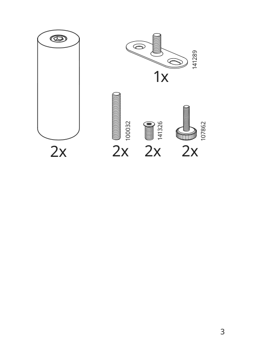 Assembly instructions for IKEA Mejarp leg birch | Page 3 - IKEA BESTÅ TV bench 694.203.72