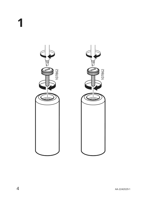 Assembly instructions for IKEA Mejarp leg birch | Page 4 - IKEA BESTÅ TV bench 694.203.72