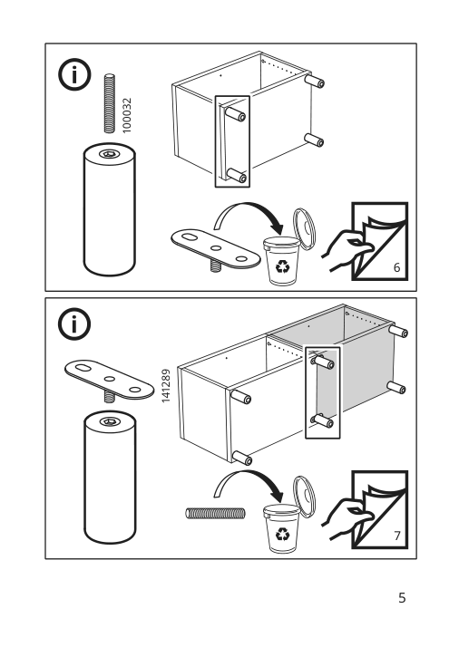 Assembly instructions for IKEA Mejarp leg birch | Page 5 - IKEA BESTÅ TV bench with doors 094.199.08