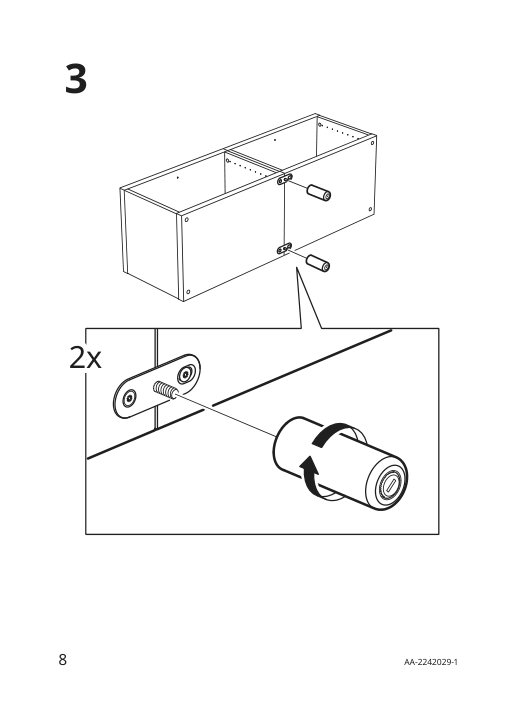 Assembly instructions for IKEA Mejarp leg birch | Page 8 - IKEA BESTÅ TV bench with doors 094.199.08