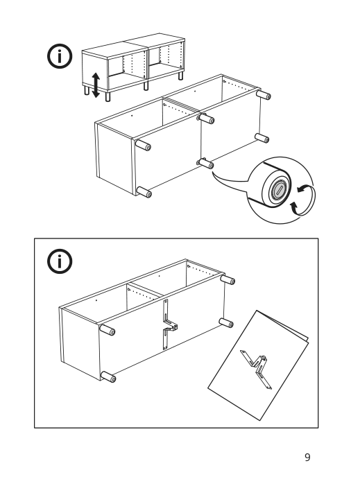 Assembly instructions for IKEA Mejarp leg birch | Page 9 - IKEA BESTÅ TV bench with doors 895.665.04