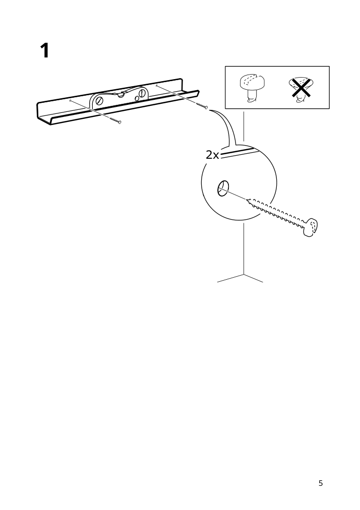 Assembly instructions for IKEA Melloesa picture ledge transparent | Page 5 - IKEA MELLÖSA picture ledge 604.462.39