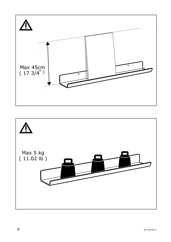 Assembly instructions for IKEA Melloesa picture ledge transparent | Page 6 - IKEA MELLÖSA picture ledge 604.462.39