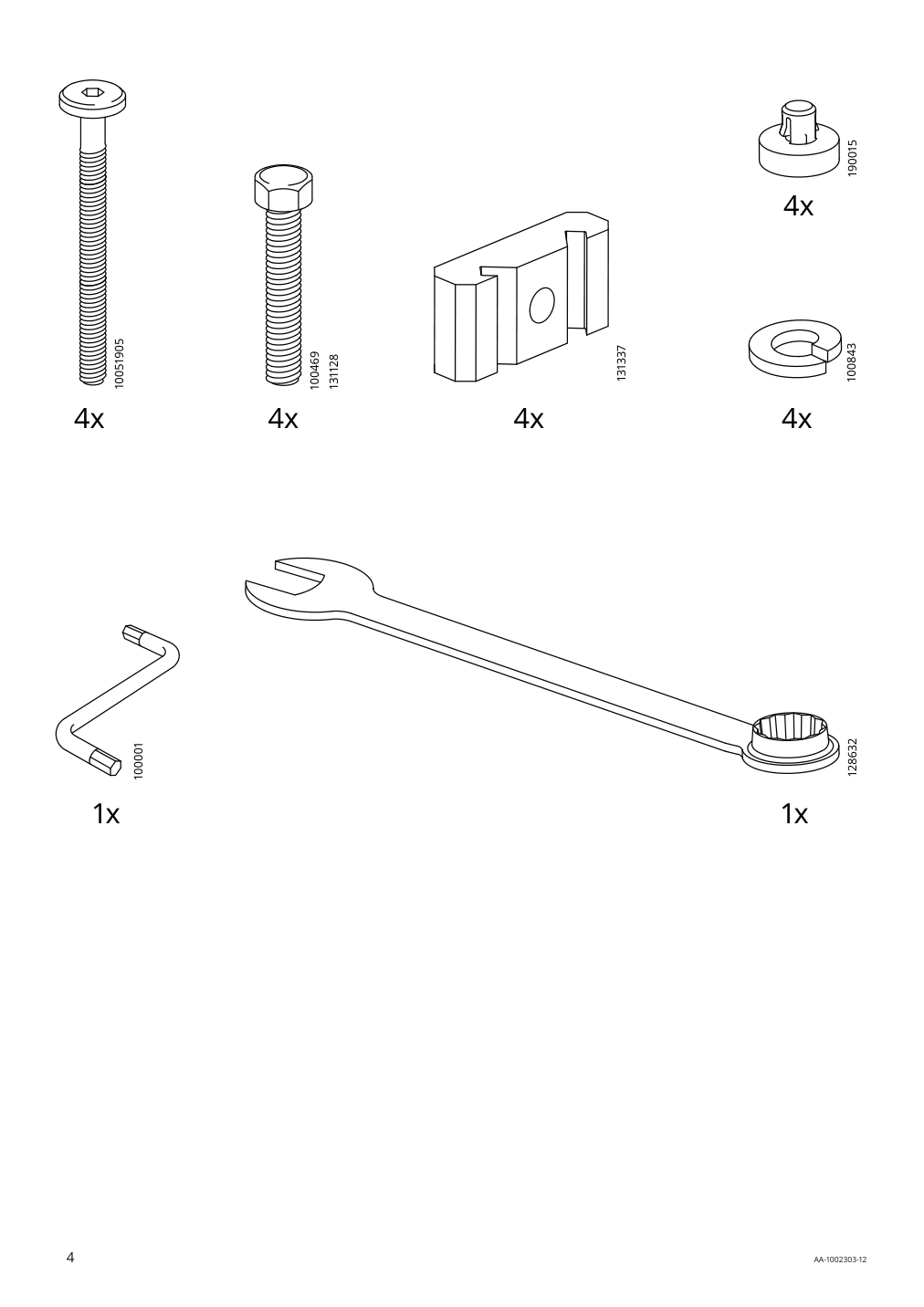 Assembly instructions for IKEA Melltorp underframe white | Page 4 - IKEA MELLTORP / ÄLVSTA table and 2 chairs 694.907.65