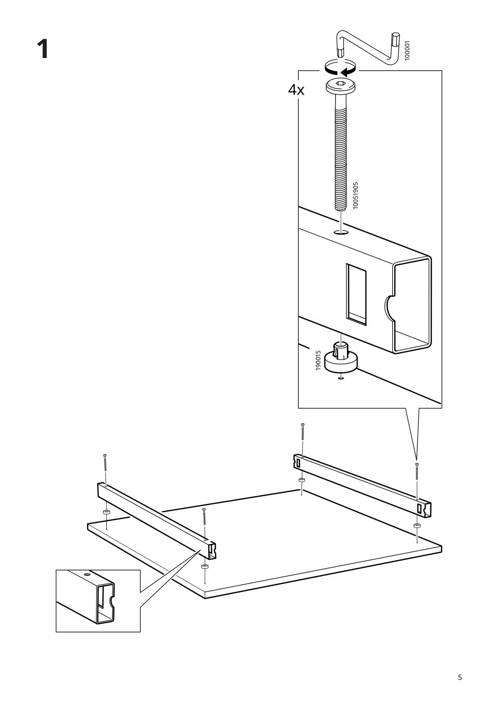 Assembly instructions for IKEA Melltorp underframe white | Page 5 - IKEA MELLTORP / ÄLVSTA table and 2 chairs 694.907.65