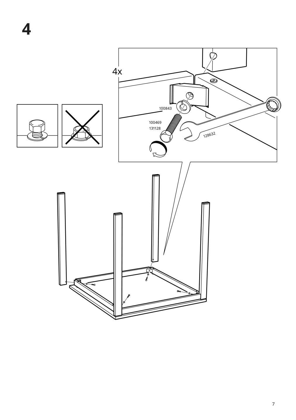 Assembly instructions for IKEA Melltorp underframe white | Page 7 - IKEA MELLTORP / ÄLVSTA table and 2 chairs 694.907.65