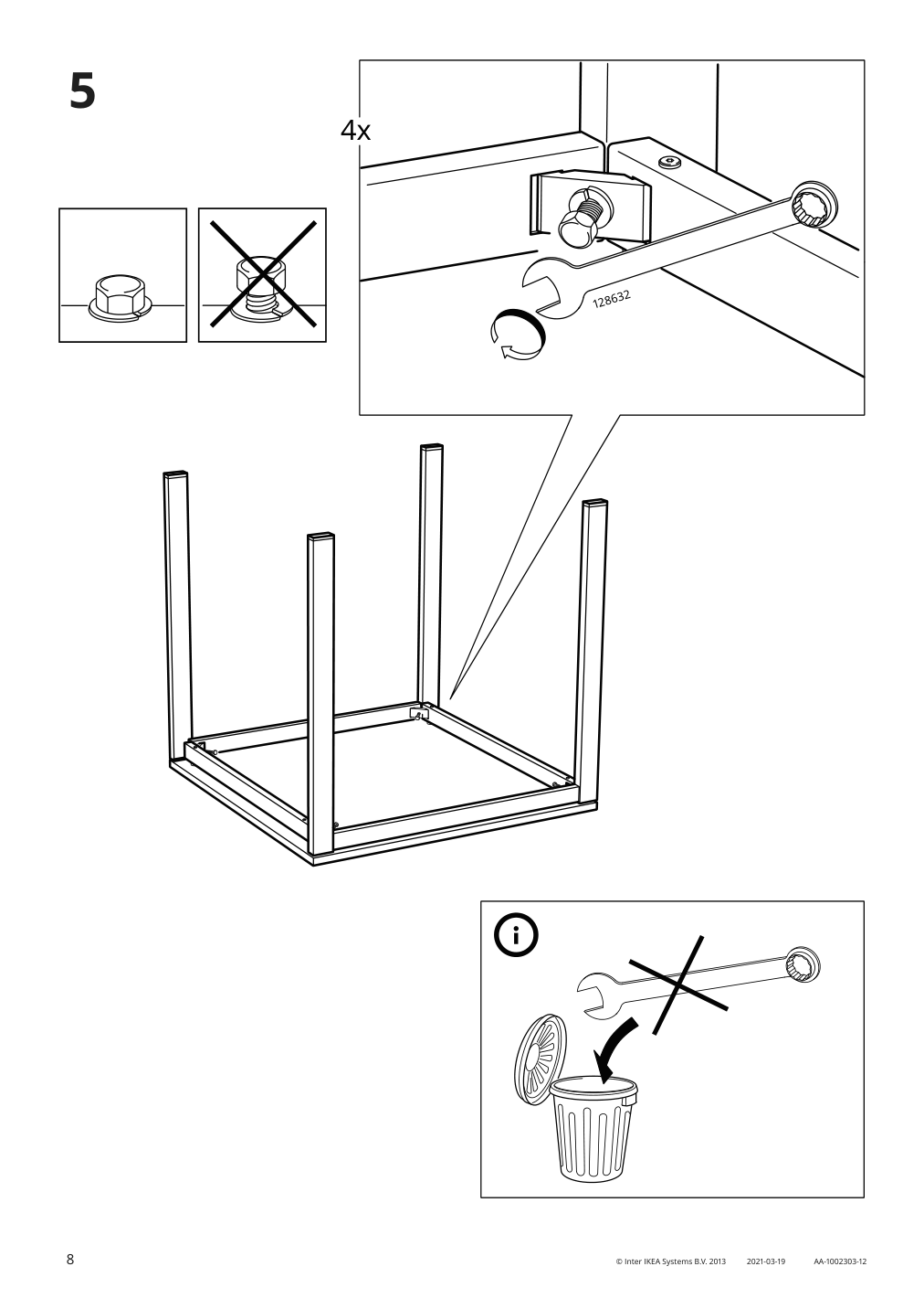 Assembly instructions for IKEA Melltorp underframe white | Page 8 - IKEA MELLTORP / ÄLVSTA table and 2 chairs 694.907.65