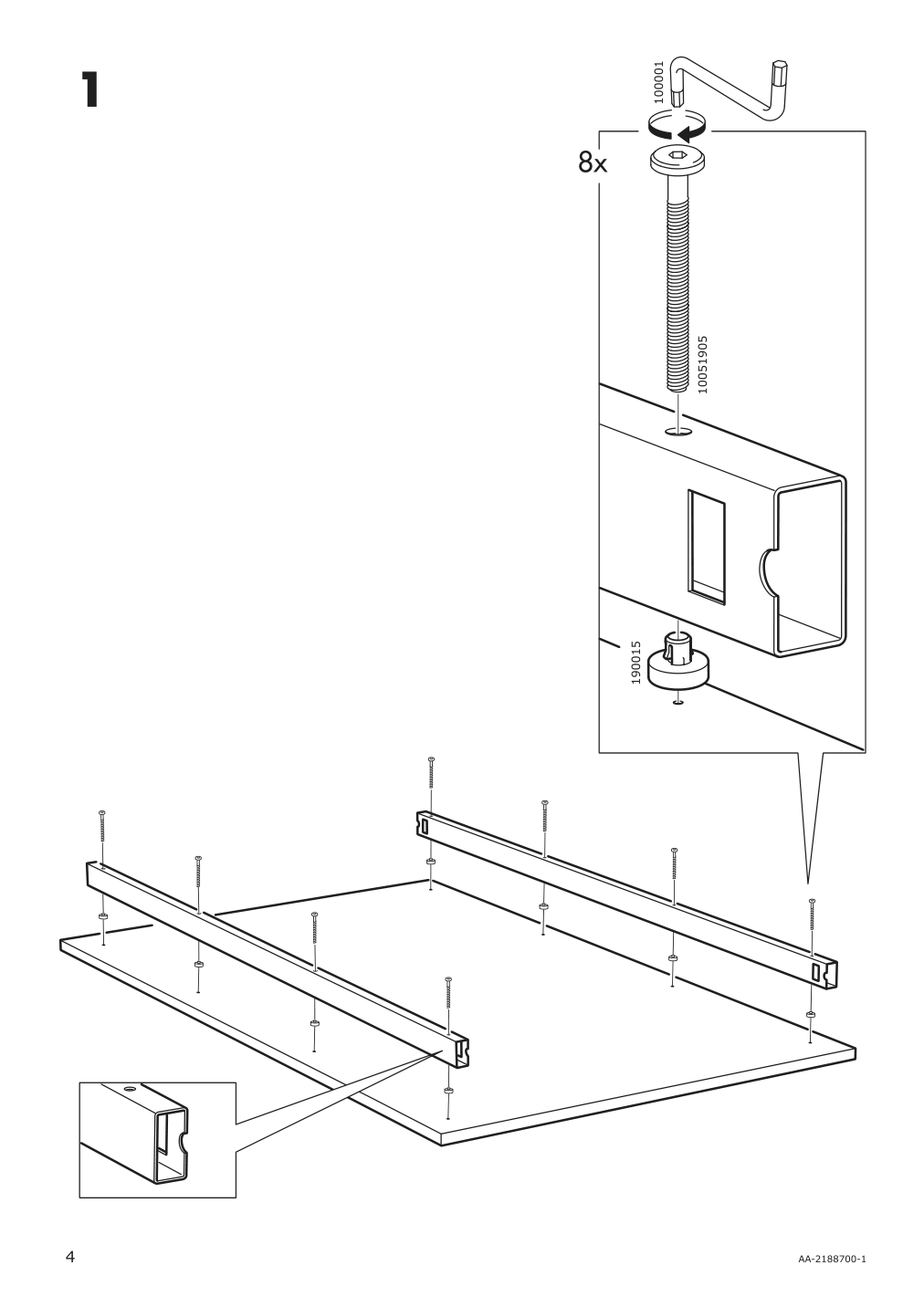 Assembly instructions for IKEA Melltorp underframe white | Page 4 - IKEA MELLTORP / KÄTTIL table and 4 chairs 594.282.03