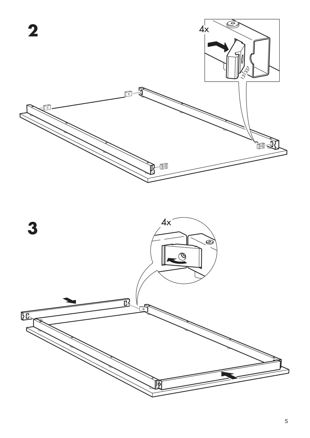 Assembly instructions for IKEA Melltorp underframe white | Page 5 - IKEA MELLTORP / JANINGE table and 4 chairs 391.614.88