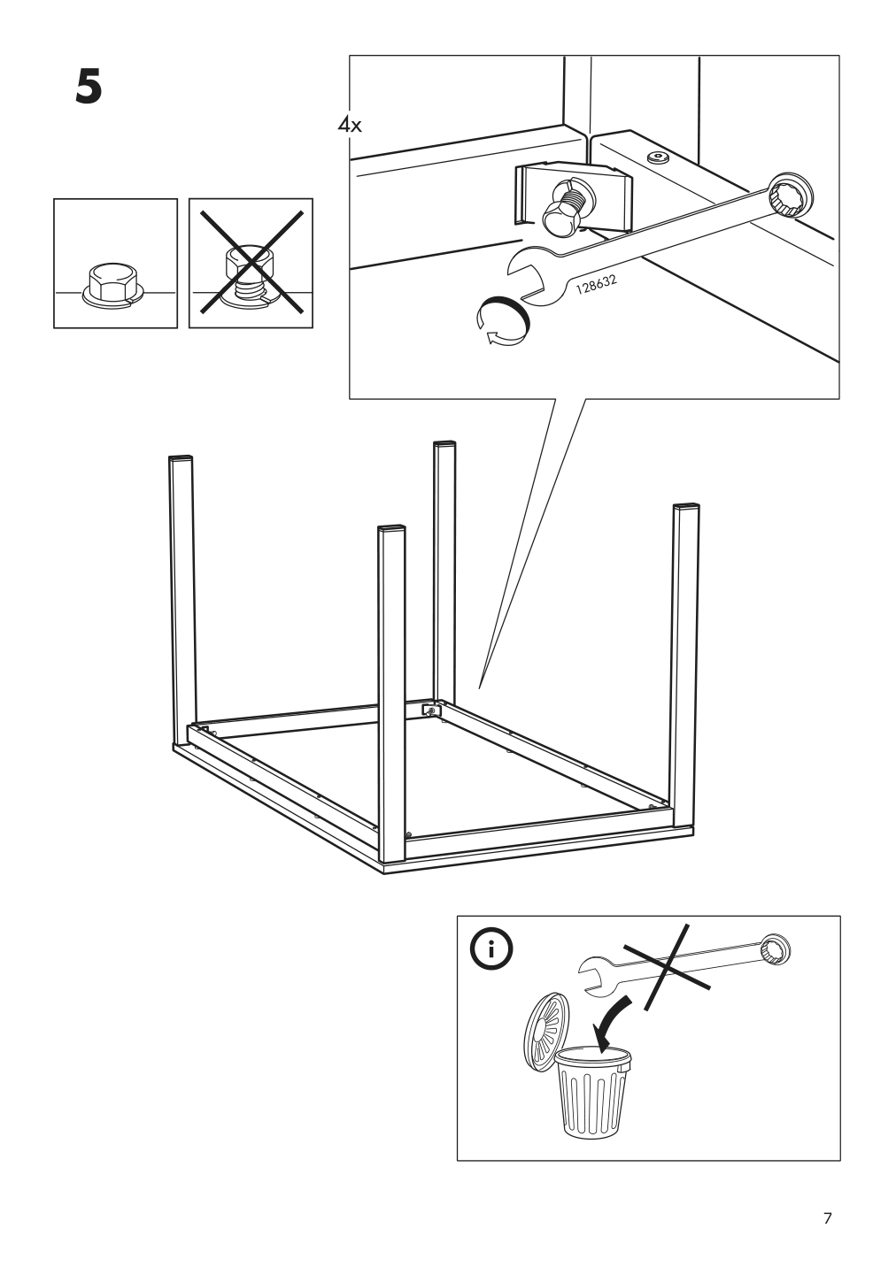 Assembly instructions for IKEA Melltorp underframe white | Page 7 - IKEA MELLTORP / ADDE table and 4 chairs 990.143.76