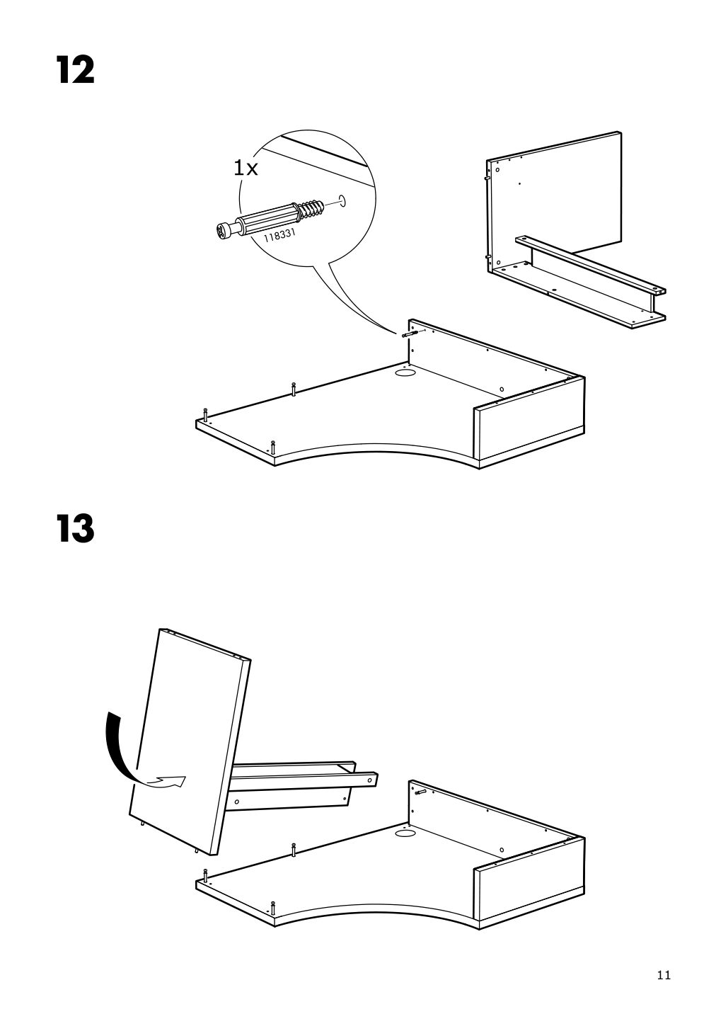 Assembly instructions for IKEA Micke corner workstation white | Page 11 - IKEA MICKE corner workstation 502.507.13