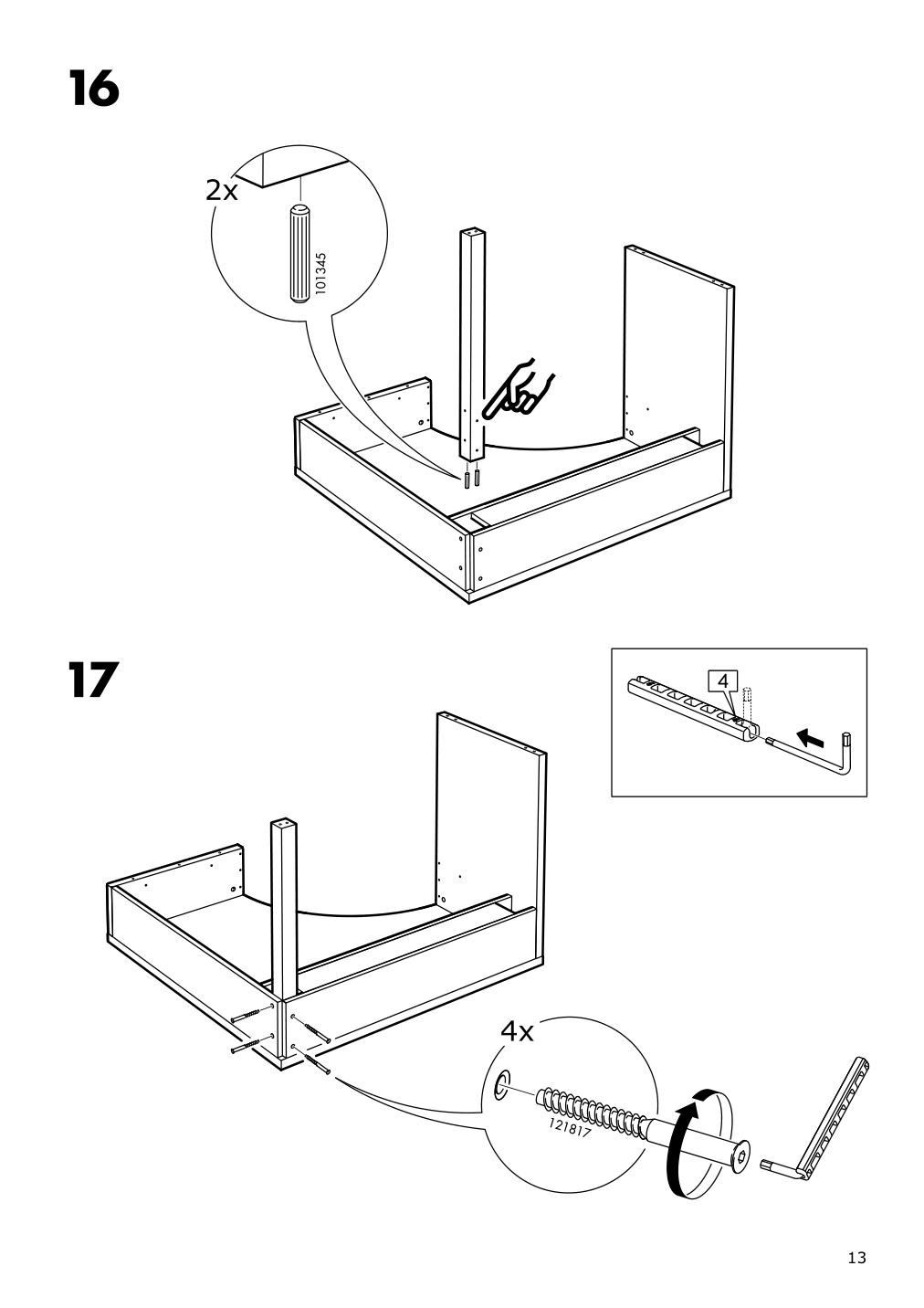 Assembly instructions for IKEA Micke corner workstation white | Page 13 - IKEA MICKE corner workstation 502.507.13