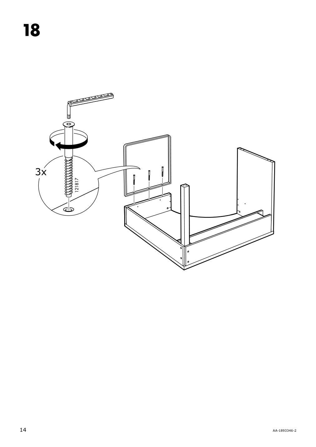 Assembly instructions for IKEA Micke corner workstation white | Page 14 - IKEA MICKE corner workstation 502.507.13