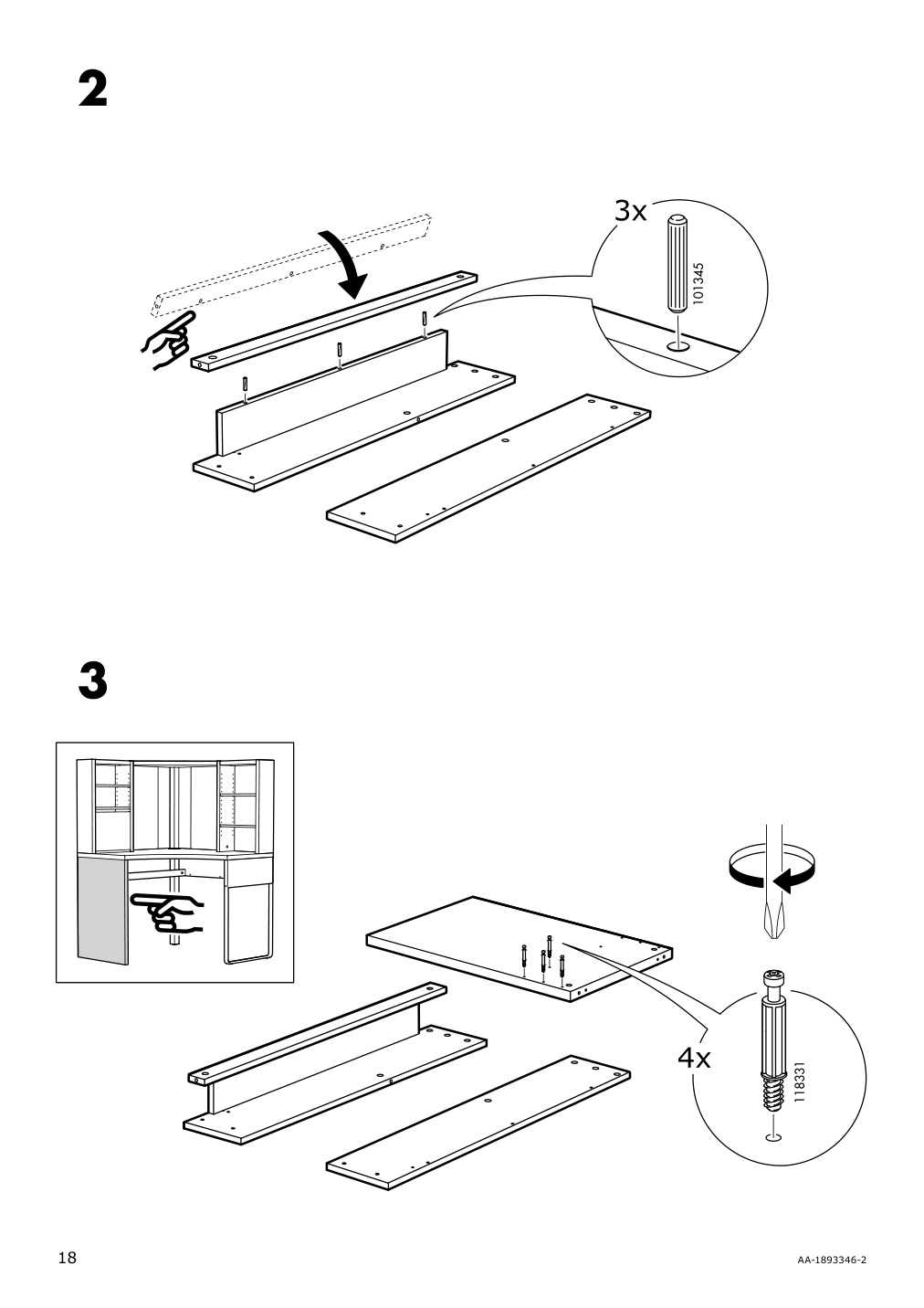 Assembly instructions for IKEA Micke corner workstation white | Page 18 - IKEA MICKE corner workstation 502.507.13