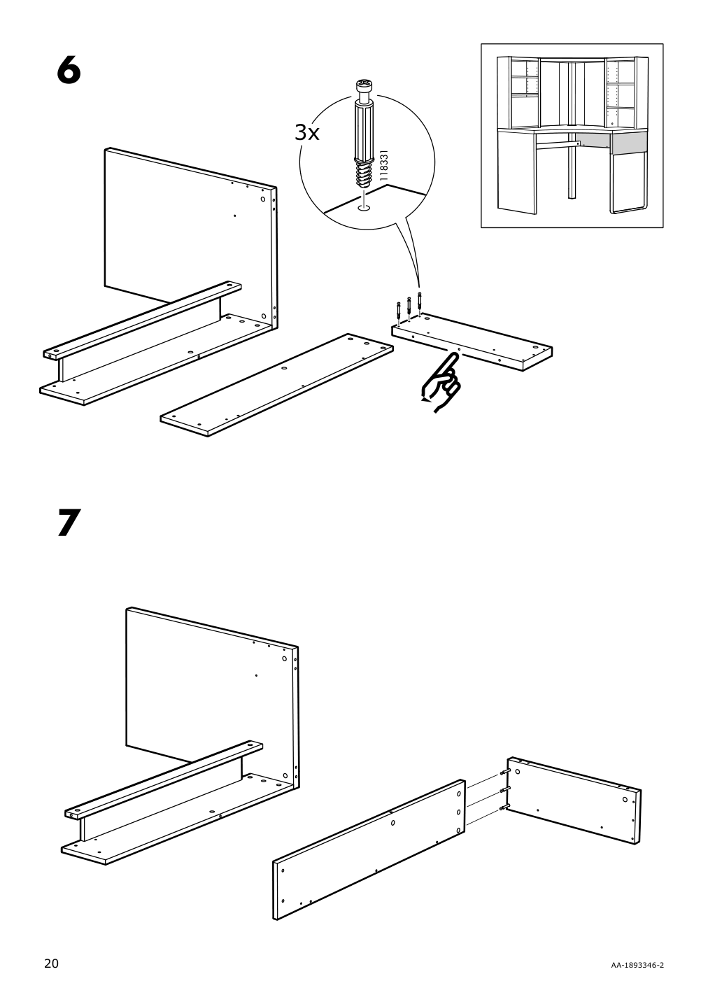 Assembly instructions for IKEA Micke corner workstation white | Page 20 - IKEA MICKE corner workstation 502.507.13