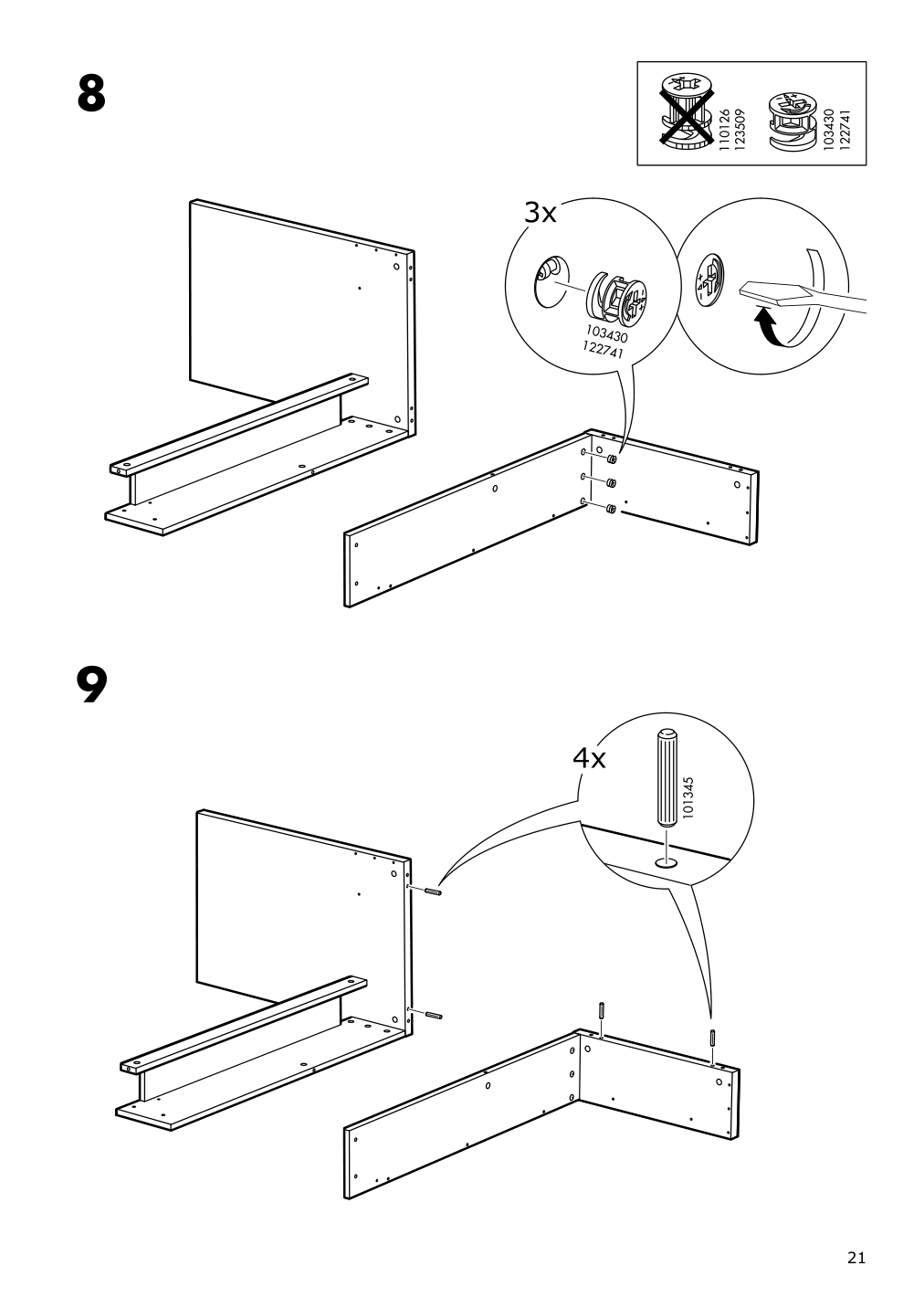 Assembly instructions for IKEA Micke corner workstation white | Page 21 - IKEA MICKE corner workstation 502.507.13